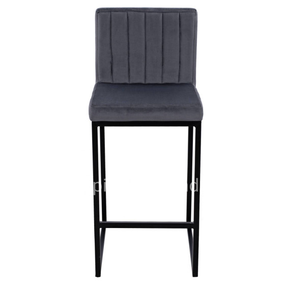 ΣΚΑΜΠΟ ΜΕΣΑΙΟΥ ΥΨΟΥΣ PIPER ΒΕΛΟΥΔΟ ΓΚΡΙ & ΜΑΥΡΟ ΜΕΤΑΛΛΙΚΟ ΣΚΕΛΕΤΟ HM8525.01 40x49x96Υ εκ.