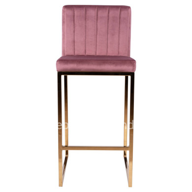 Bar Stool Piper Velvet Rotten Apple & Gold Metallic Frame HM8525.02 40x49x96 cm