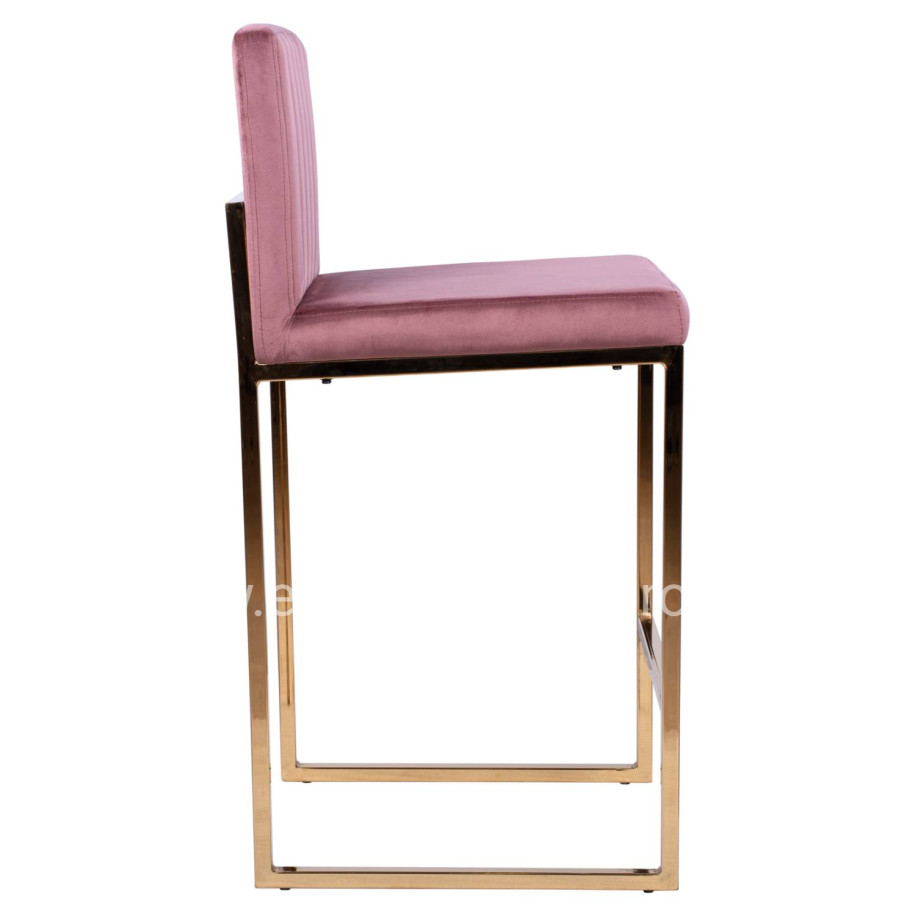 Bar Stool Piper Velvet Rotten Apple & Gold Metallic Frame HM8525.02 40x49x96 cm