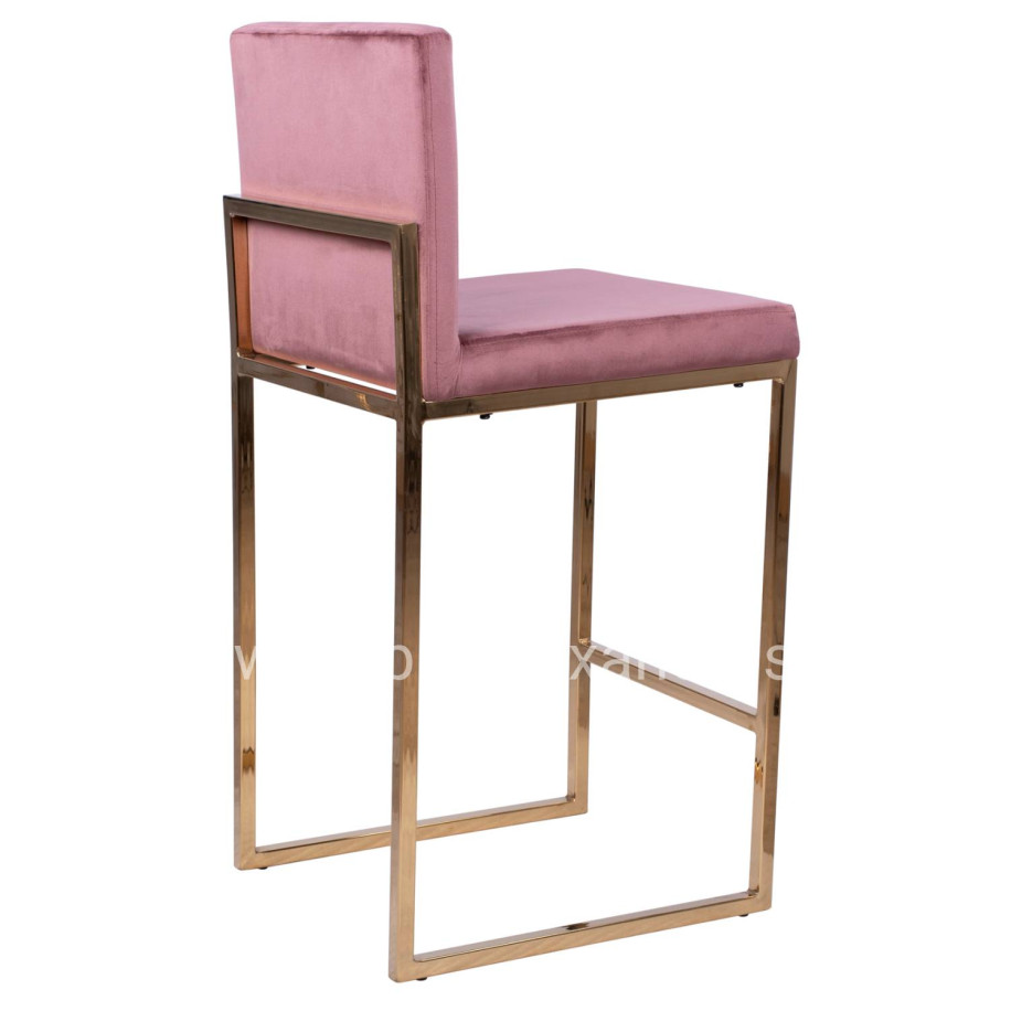 Bar Stool Piper Velvet Rotten Apple & Gold Metallic Frame HM8525.02 40x49x96 cm