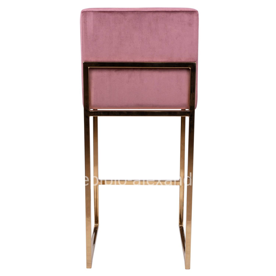 Bar Stool Piper Velvet Rotten Apple & Gold Metallic Frame HM8525.02 40x49x96 cm