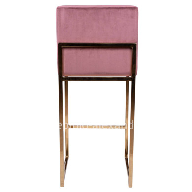 Bar Stool Piper Velvet Rotten Apple & Gold Metallic Frame HM8525.02 40x49x96 cm