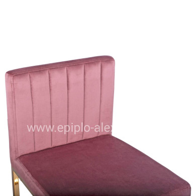 Bar Stool Piper Velvet Rotten Apple & Gold Metallic Frame HM8525.02 40x49x96 cm