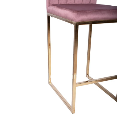 Bar Stool Piper Velvet Rotten Apple & Gold Metallic Frame HM8525.02 40x49x96 cm