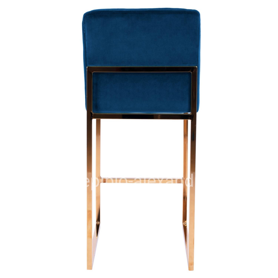 Bar Stool Piper Velvet Blue & Gold Metallic Frame HM8525.08 40x49x96cm