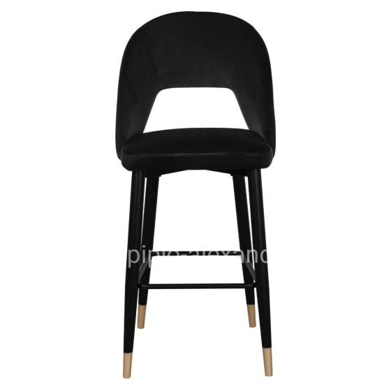 ΣΚΑΜΠΟ ΜΠΑΡ HARPER HM8526.04 ΒΕΛΟΥΔΟ ΜΑΥΡΟ ΜΕ ΜΕΤΑΛΛΙΚΟ ΣΚΕΛΕΤΟ 50Χ51Χ111Υ εκ.