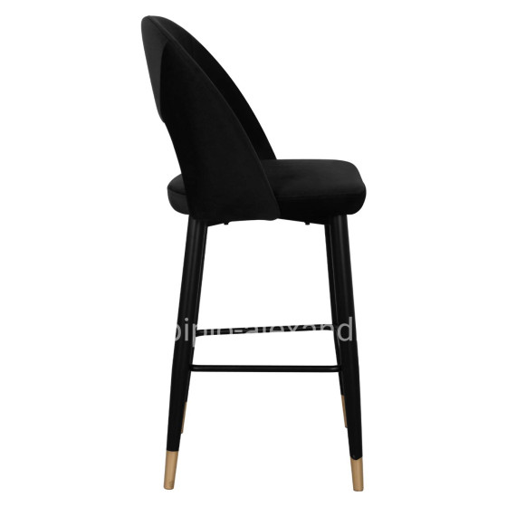 ΣΚΑΜΠΟ ΜΠΑΡ HARPER HM8526.04 ΒΕΛΟΥΔΟ ΜΑΥΡΟ ΜΕ ΜΕΤΑΛΛΙΚΟ ΣΚΕΛΕΤΟ 50Χ51Χ111Υ εκ.