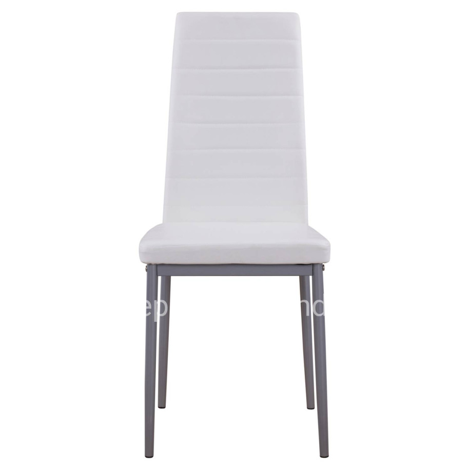 Metallic chair Lady HM0037.11 White PU Metalic Frame K/D 40x48x95H cm