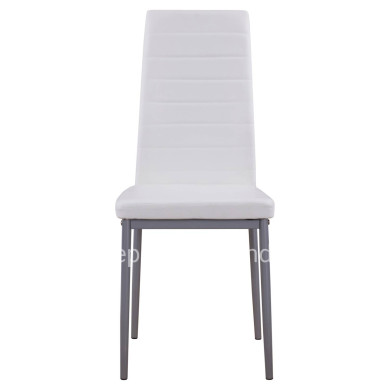 Metallic chair Lady HM0037.11 White PU Metalic Frame K/D 40x48x95H cm