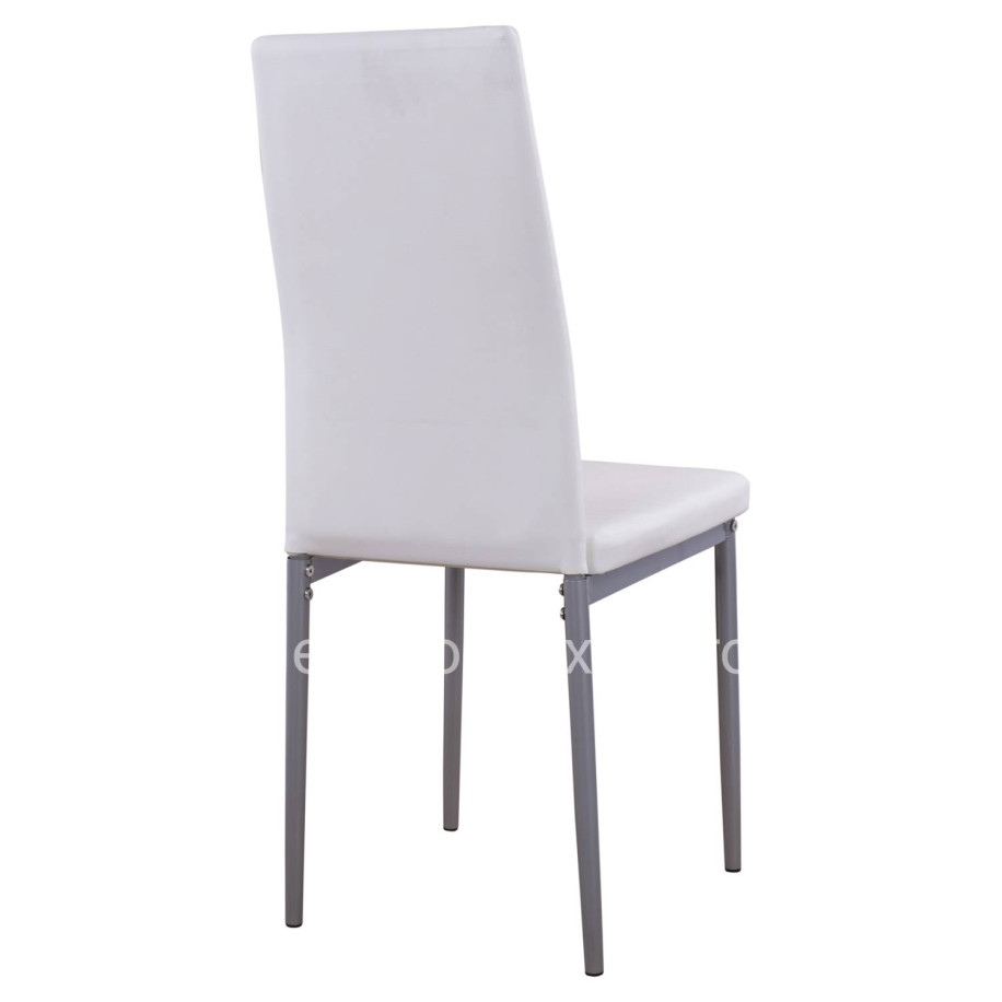 Metallic chair Lady HM0037.11 White PU Metalic Frame K/D 40x48x95H cm