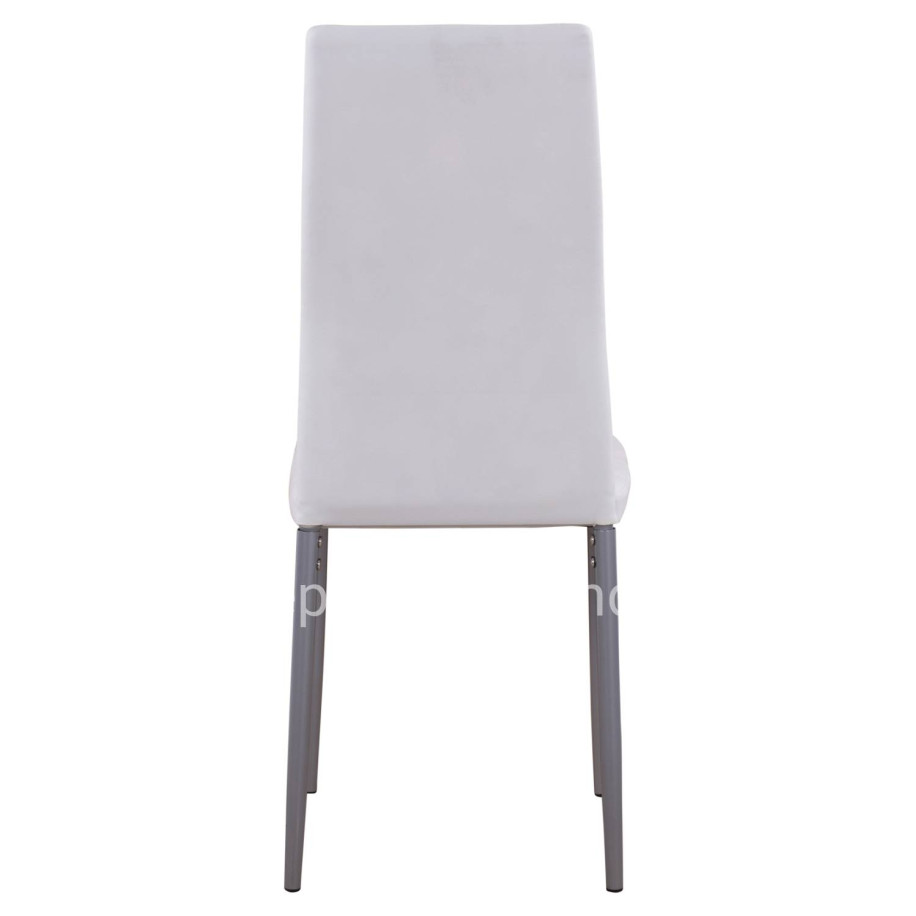 Metallic chair Lady HM0037.11 White PU Metalic Frame K/D 40x48x95H cm