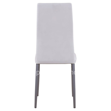 Metallic chair Lady HM0037.11 White PU Metalic Frame K/D 40x48x95H cm