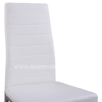 Metallic chair Lady HM0037.11 White PU Metalic Frame K/D 40x48x95H cm