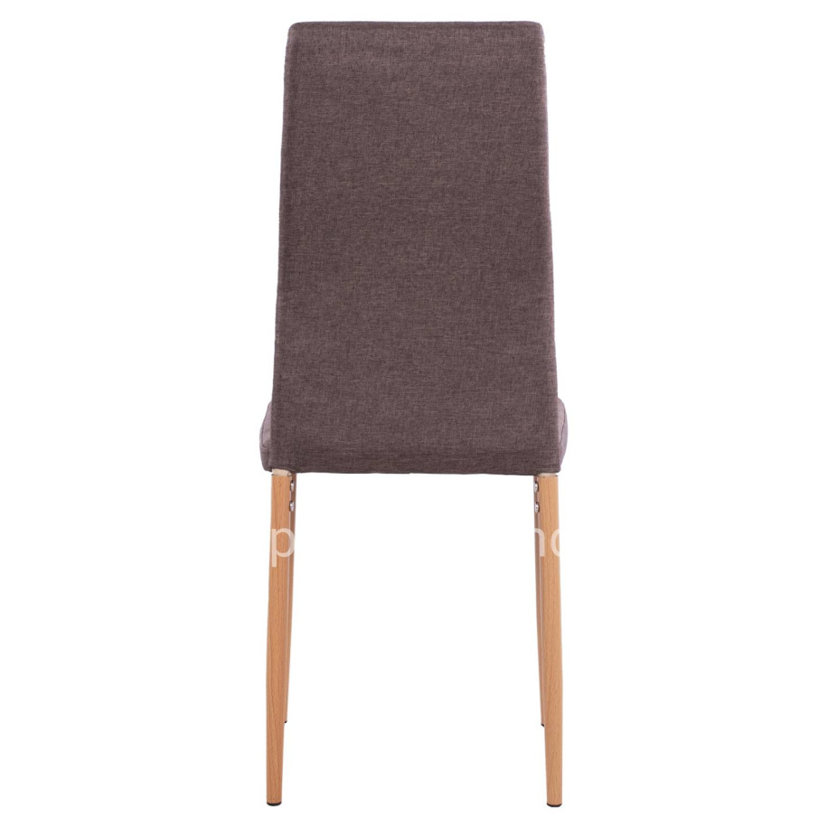 Metallic chair Lady HM0037.13 Brown fabric with metallic frame K/D 40x48x95 cm