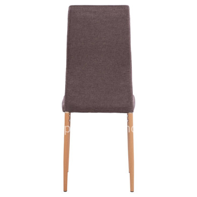 Metallic chair Lady HM0037.13 Brown fabric with metallic frame K/D 40x48x95 cm
