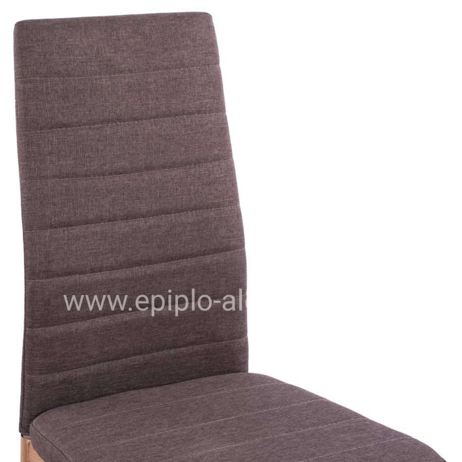 Metallic chair Lady HM0037.13 Brown fabric with metallic frame K/D 40x48x95 cm