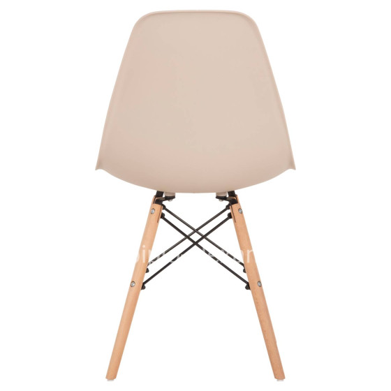 DINING CHAIR TWIST HM8460.25 WOODEN LEGS-POLYPROPYLENE SEAT IN CAPPUCCINO COLOR 46x50x82Hcm.