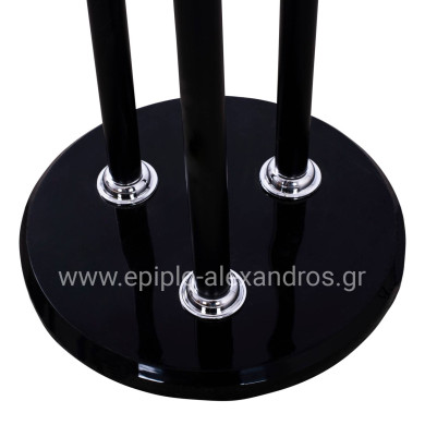 COAT HANGER TRIPLE-PILLAR WYATT HM8610.02 BEECH WOOD-BLACK METAL AND MARBLE BASE Φ37X173Hcm.