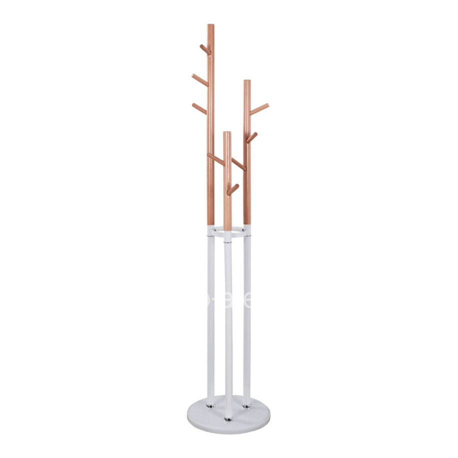 Metallic coat hanger Wyatt beech wood and white Diameter 37x173cm HM8610.01