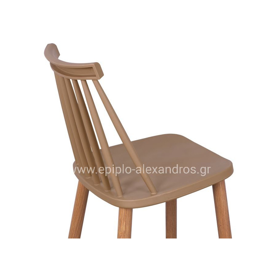 Bar Stool HM8459.25 Vanessa in Cappuccino color 43x49x107cm