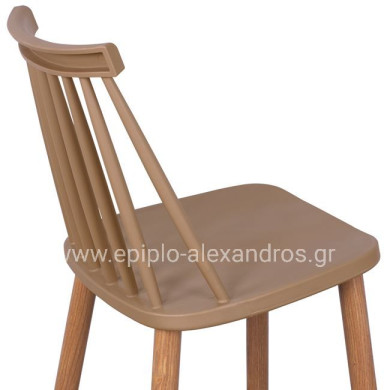 Bar Stool HM8459.25 Vanessa in Cappuccino color 43x49x107cm
