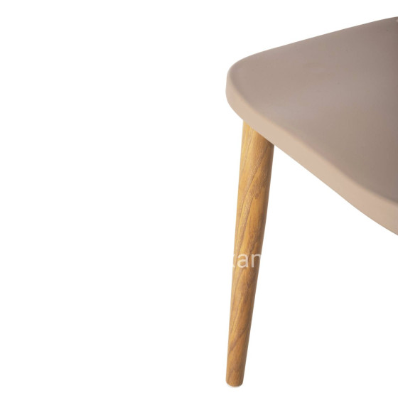 Dining chair HM8052.25 Vanessa Cappuccino with metallic legs 42.5x44x81H cm.