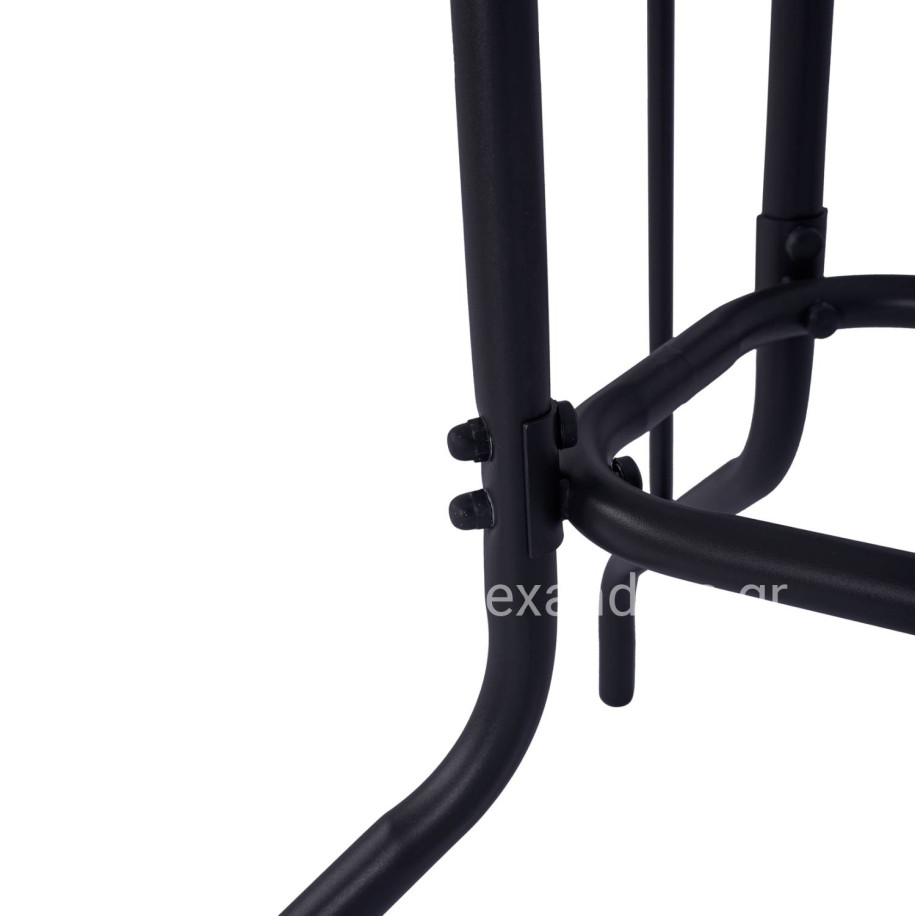 OUTDOOR METALLIC TABLE ADAM HM5679.01 GREY WITH REINFORCED GLASS TOP 120Χ70Χ71Hcm.