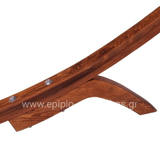 Sunbed Wooden Walnut-Beige with shade Colby HM5671.02 105x221x162cm