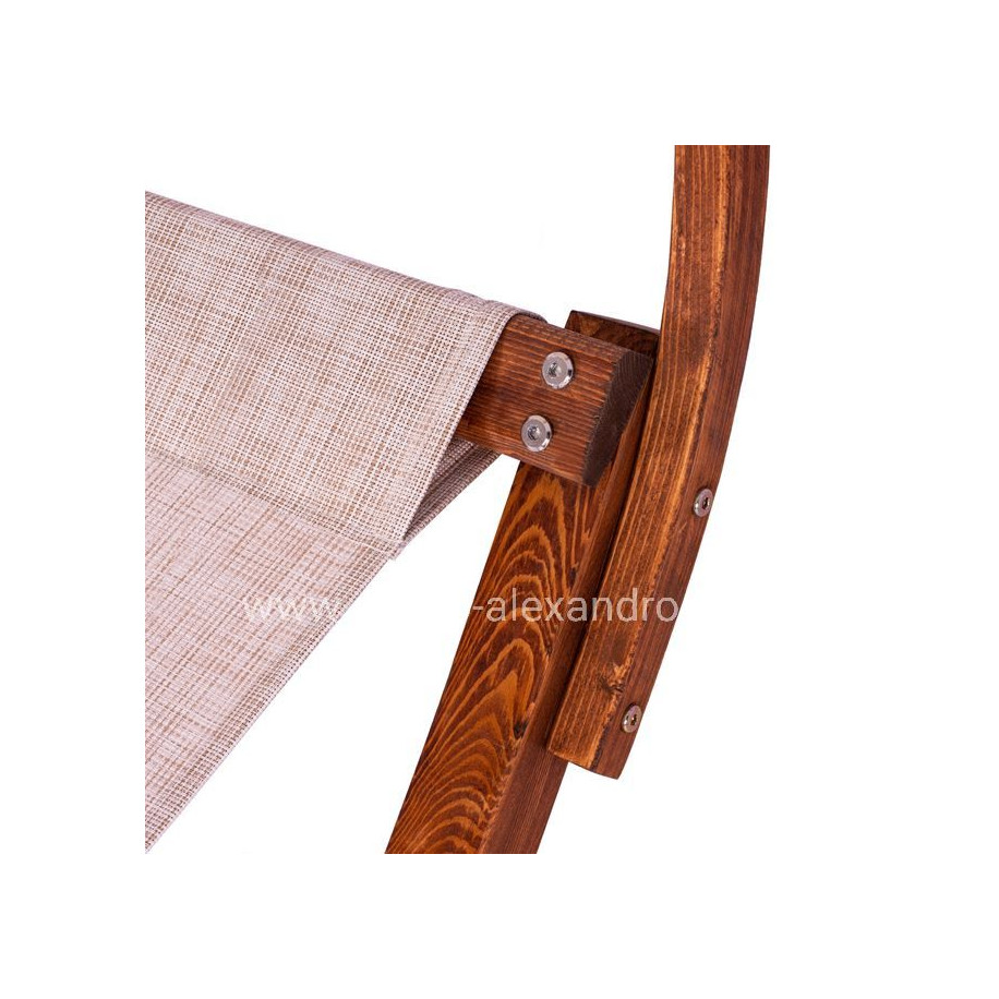 ΞΑΠΛΩΣΤΡΑ ΠΑΡΑΛΙΑΣ ΞΥΛΙΝΗ ΚΑΡΥΔΙ-ΜΠΕΖ ΜΕ ΣΚΙΑΣΤΡΟ COLBY HM5671.02 105X221X162Υ εκ.