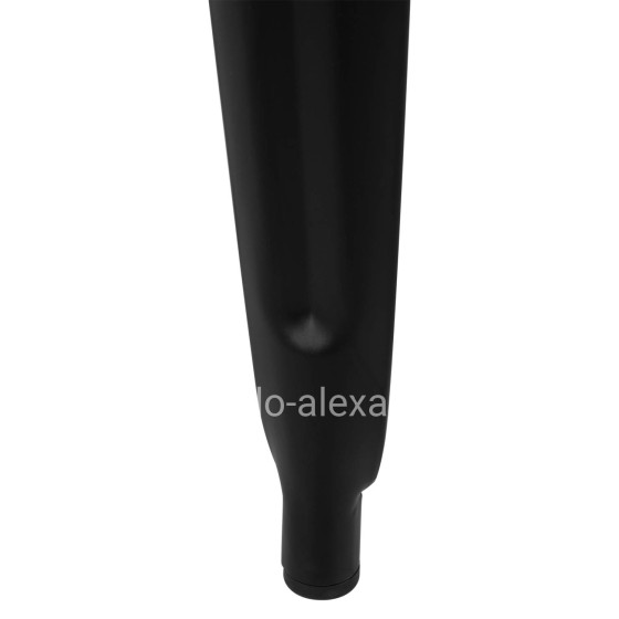 Bar Stool Metallic Melita with back Black matte 43x43x95cm HM8643.22
