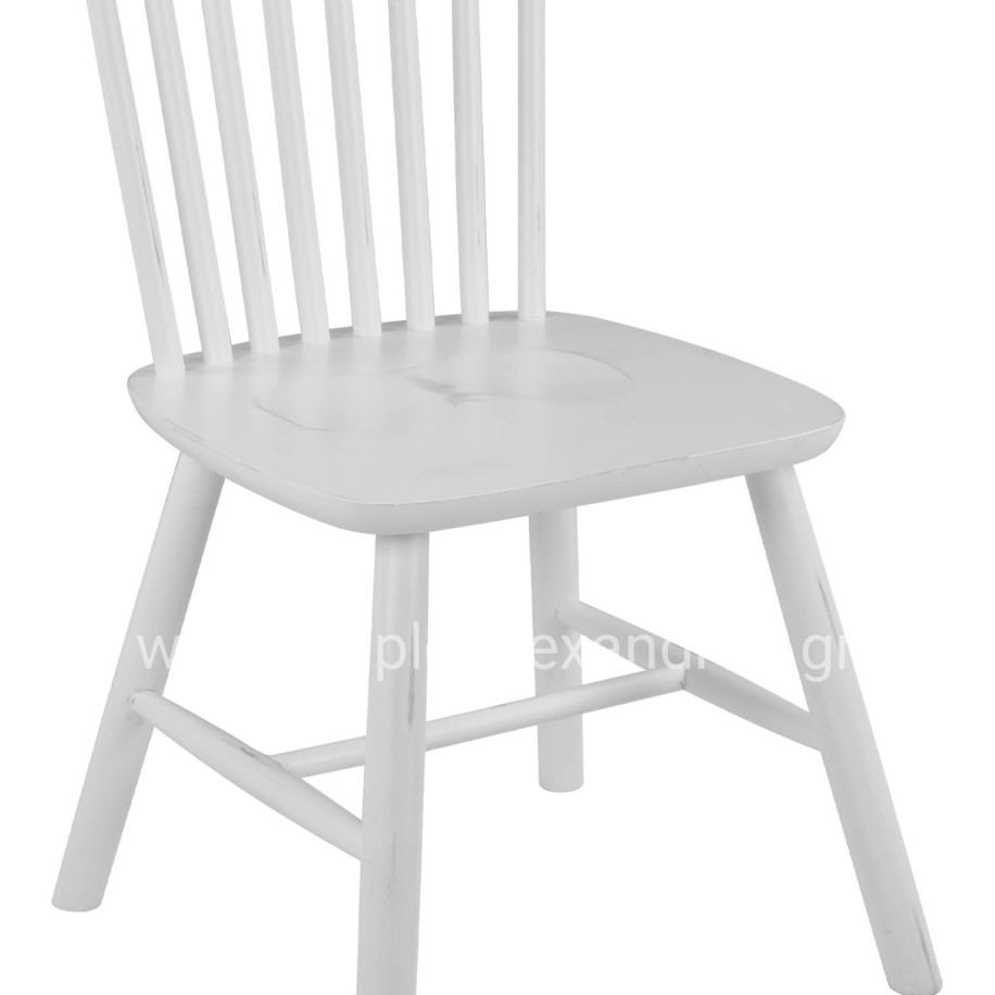 DINING CHAIR LUCIEN HM8645.03 BEECH WOOD IN ANTIQUE-WHITE 48x54x86Η cm