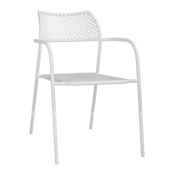 Metallic Chair White Thetis HM5173.12 55x57x79 cm
