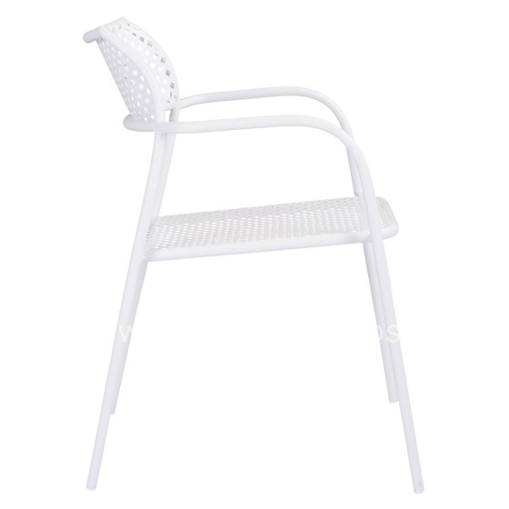 Metallic Chair White Thetis HM5173.12 55x57x79 cm