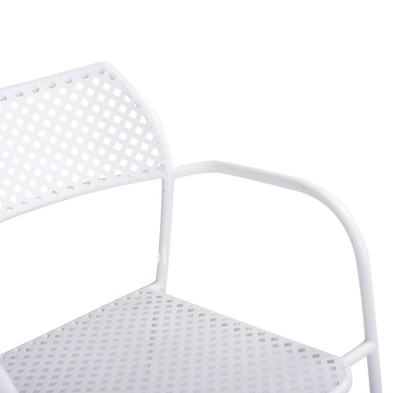 Metallic Chair White Thetis HM5173.12 55x57x79 cm