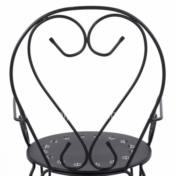 Metallic armchair Amore Black color HM5008.11 49x48x90 cm