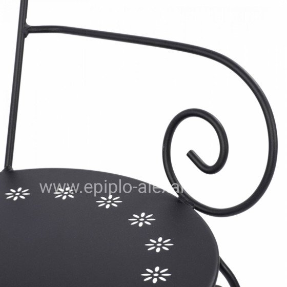 Metallic armchair Amore Black color HM5008.11 49x48x90 cm