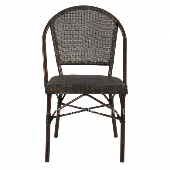 Metallic Chair Bamboo Look Brown HM5718  54x62x89 cm