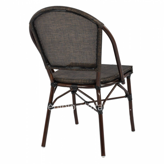 Metallic Chair Bamboo Look Brown HM5718  54x62x89 cm
