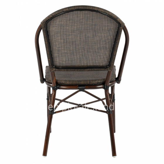 Metallic Chair Bamboo Look Brown HM5718  54x62x89 cm