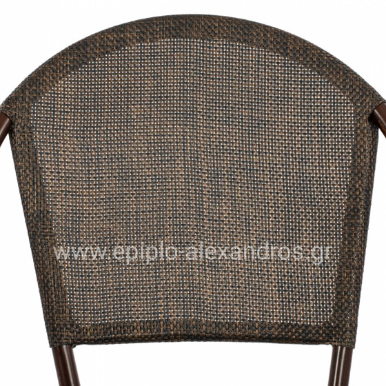 Metallic Chair Bamboo Look Brown HM5718  54x62x89 cm