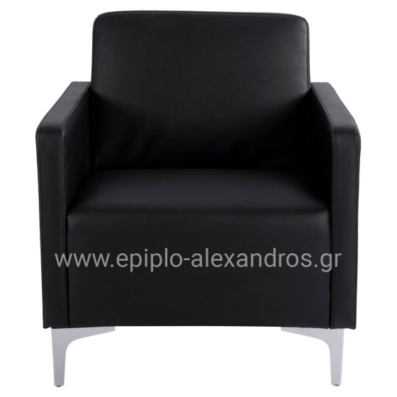Armchair Nellie HM3159.11, black PU, 64x71x71cm