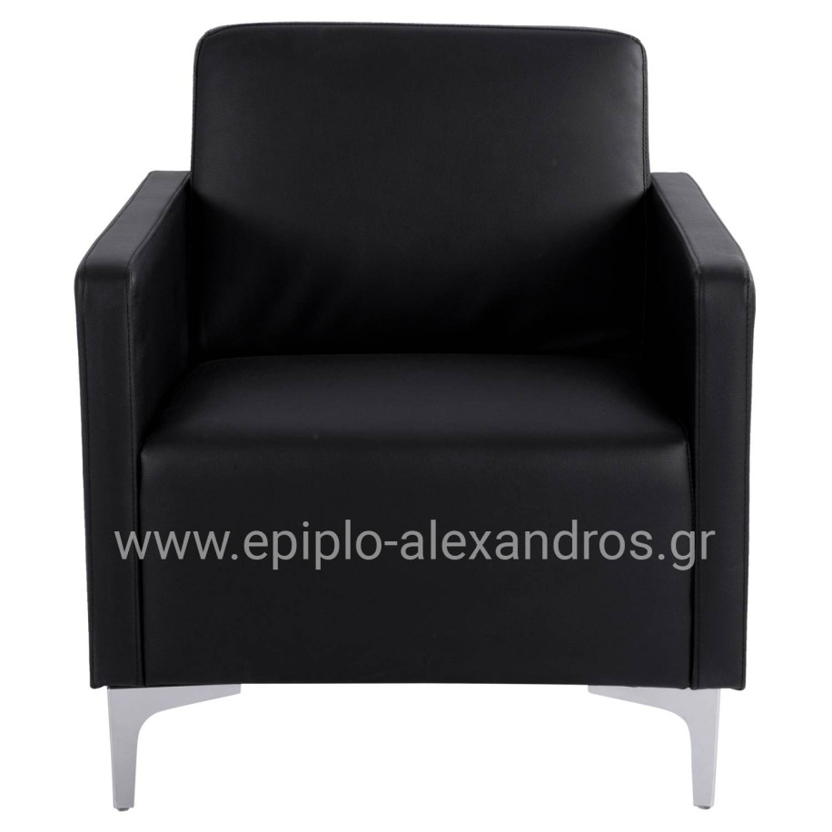 Armchair Nellie HM3159.11, black PU, 64x71x71cm