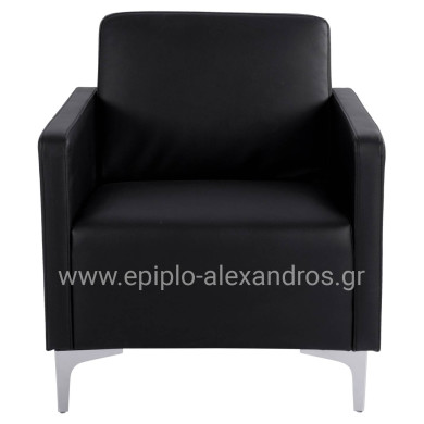 Armchair Nellie HM3159.11, black PU, 64x71x71cm