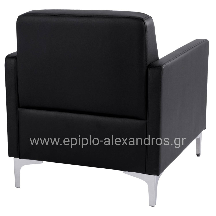 Armchair Nellie HM3159.11, black PU, 64x71x71cm
