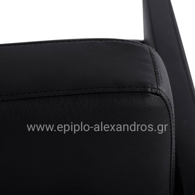 Armchair Nellie HM3159.11, black PU, 64x71x71cm