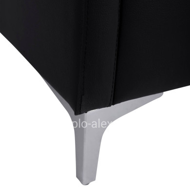 Armchair Nellie HM3159.11, black PU, 64x71x71cm