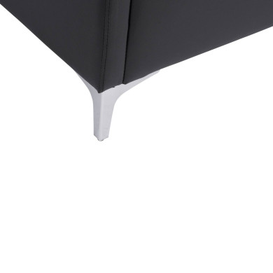 Sofa 3 seater Nellie HM3159.31 with black PU 163x71x71cm