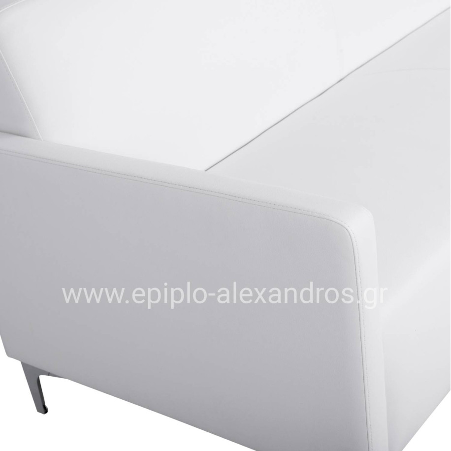 Sofa 3 seater Nellie HM3159.32 with white PU 163x71x71cm