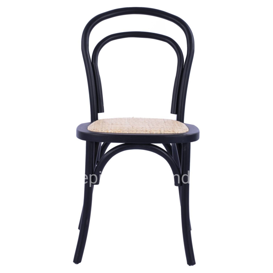 Wooden chair Vienna type Aliyah Stackable from beech wood black matte HM8644.02 45x54x89 cm