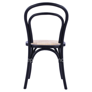 Wooden chair Vienna type Aliyah Stackable from beech wood black matte HM8644.02 45x54x89 cm
